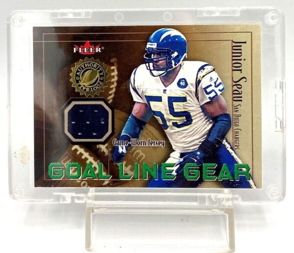 2001 Fleer Junior Seau (Game Worn Jersey) Ltd Ed Congratulations (2)
