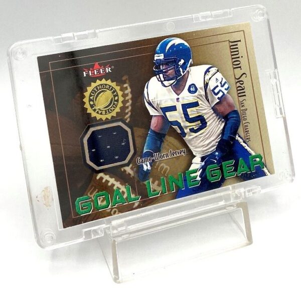 2001 Fleer Junior Seau (Game Worn Jersey) Ltd Ed Congratulations (4)