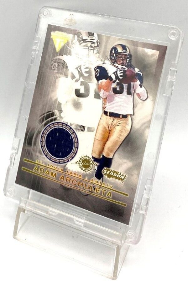2001 Titanium Private Stock Adam Archuleta (Game Worn Jersey) Card #79 (4)