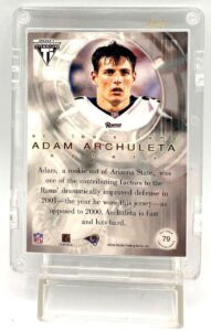 2001 Titanium Private Stock Adam Archuleta (Game Worn Jersey) Card #79 (5)