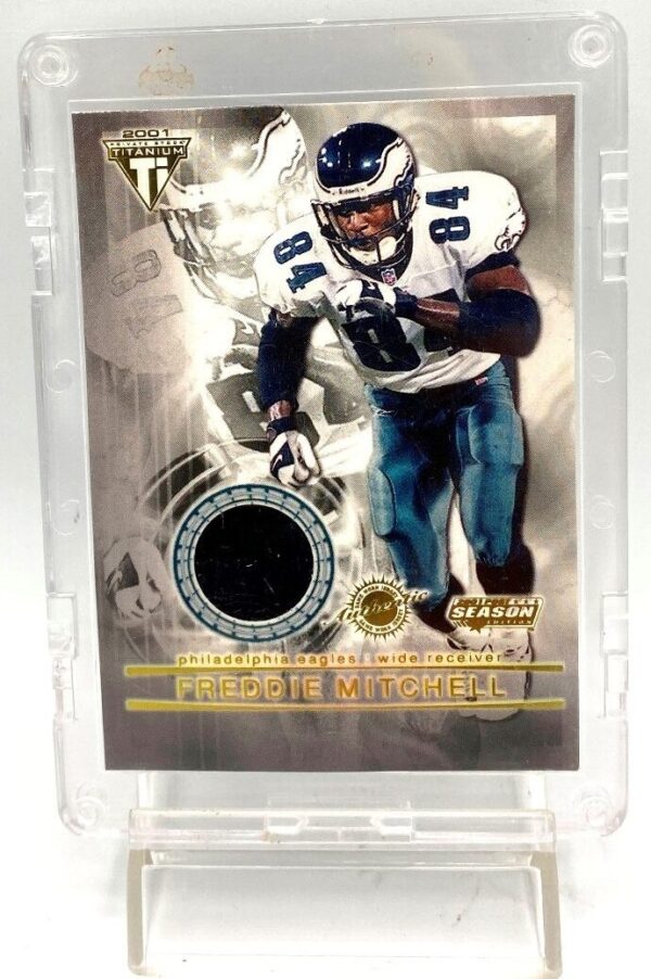 2001 Titanium Private Stock Freddie Mitchell (Game Worn Jersey) Card #77 (2)