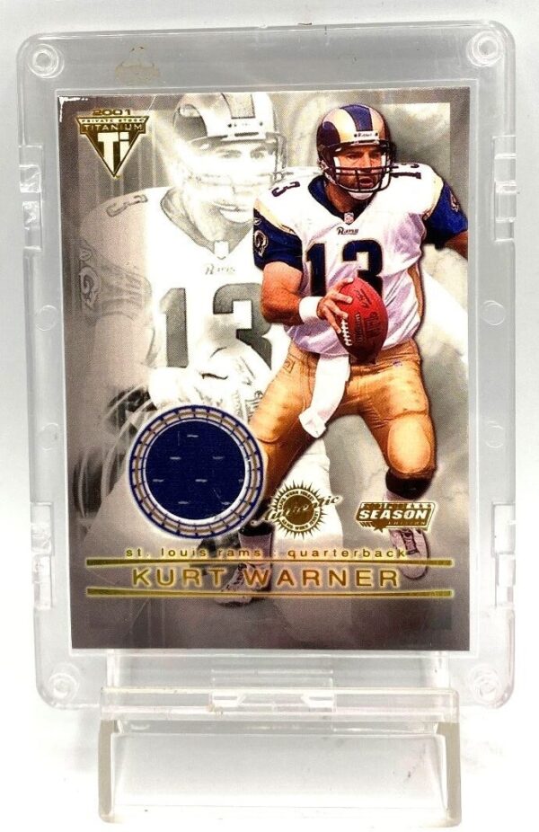 2001 Titanium Private Stock Kurt Warner (Game Worn Jersey) Card #81 (2)