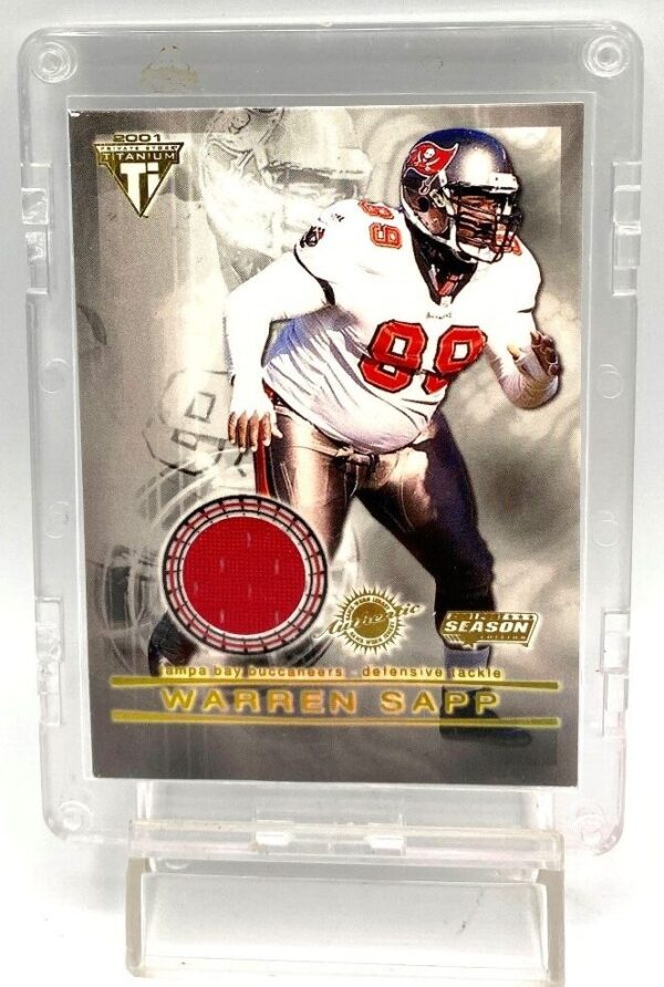 2001 Titanium Private Stock Warren Sapp (Game Worn Jersey) Card #95 (2)