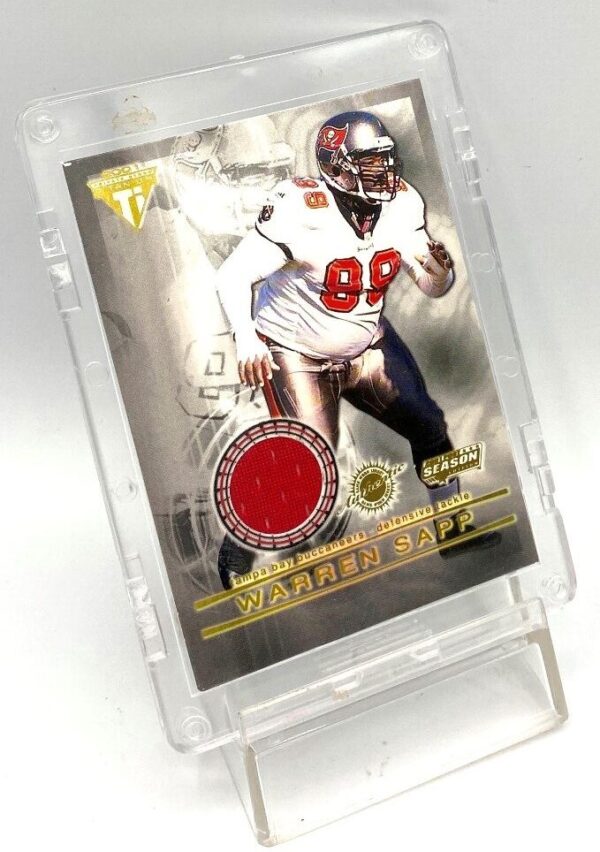 2001 Titanium Private Stock Warren Sapp (Game Worn Jersey) Card #95 (3)