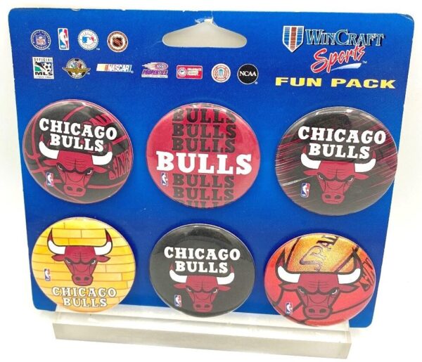Chicago Bulls logo 1996 Collector Buttons (2) Chicago Bulls logo 1996 Collector Buttons (2)