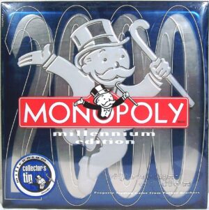 1998 Monopoly 2000 "Millennium Edition Collector's Holographic Translucent Tin" ("Released Exclusively In 1998")“Rare-Vintage” (1998)