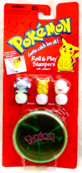 POKEMON Roll N Play Stampers (with-Compact) 1999