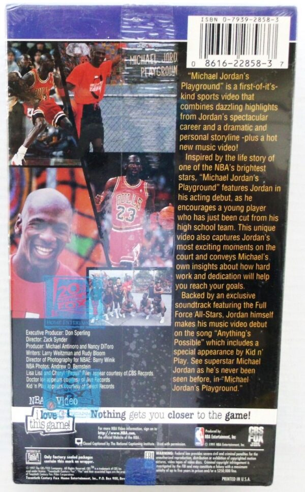 1997 Michael Jordan's Playground (VHS)-Unopened (6)