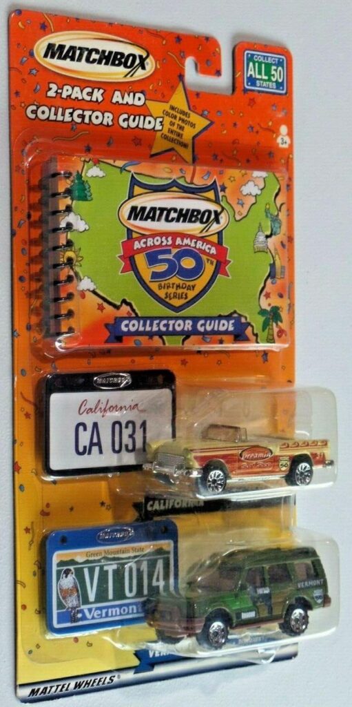 Matchbox Across America 2-Pk 55 Chevrolet Bel Air & Land Rover-1