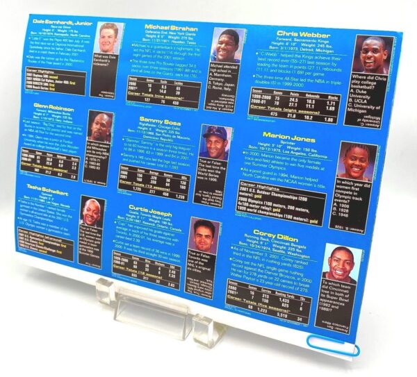 SI 2002-January Sports Illustrated For KIDS w9-Card Uncut Sheet (8)