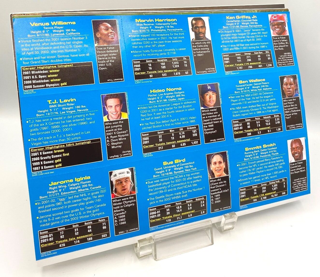 SI 2002TOTAL CONNAND JulyVenus Williams CARD (Rookie) Sports Illustrated For KIDS w/9Card