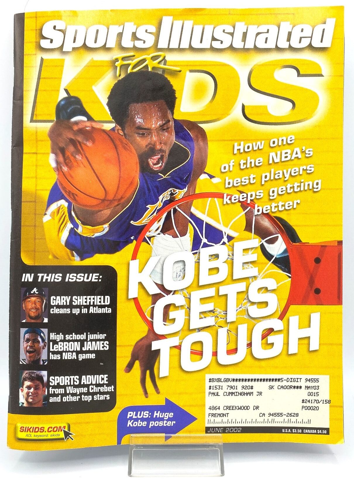 SI 2002KOBE GETS TOUGH Brady CARD (Rookie) Sports Illustrated