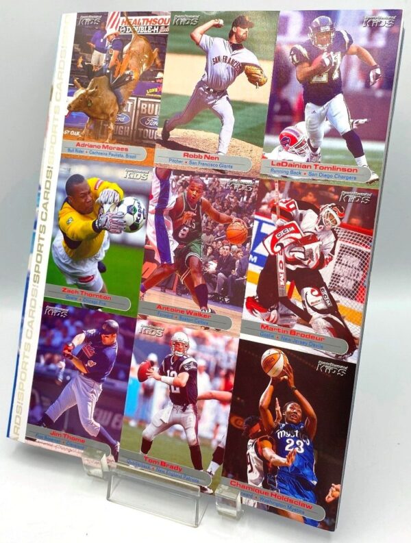SI 2002-KOBE GETS TOUGH June-Tom Brady CARD (Rookie) Sports Illustrated For KIDS w/9-Card Uncut Sheet ("Rare 9-Sports Cards Perforated Sheet!") Greatest Athletes Of The 20th Century "Rare-Vintage" (2002)