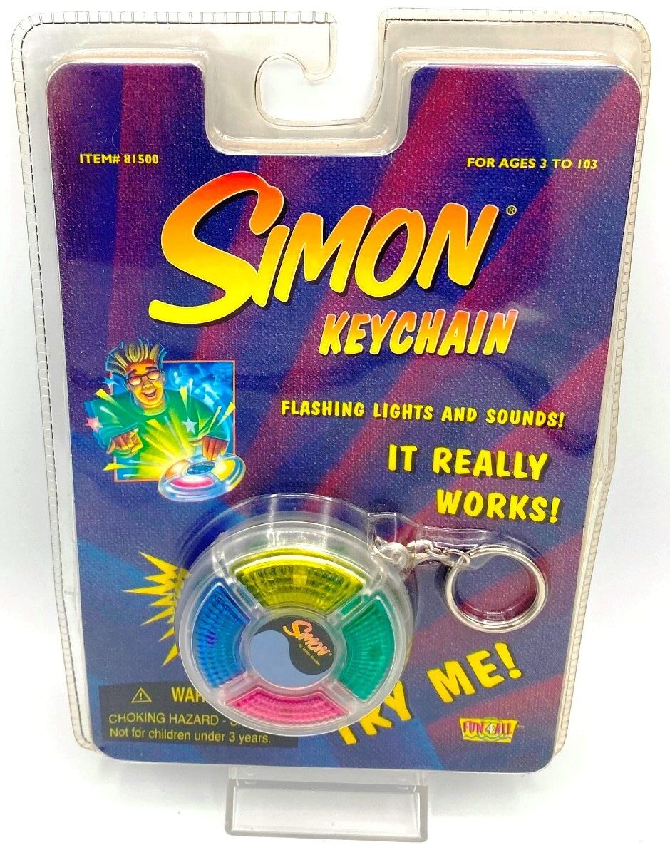 Simon Keychain 1998 Simon Electronic Keychain (“Flashing Lights And Sound”)
