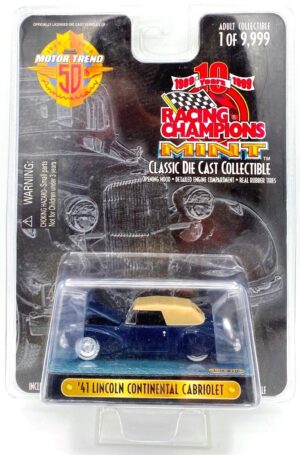Vintage Racing Champions Mint Edition Motor Trend Magazine (Limited Edition 10th & 50th Anniversary) 1:59 and 3:25 Die Cast Scale Racing Champions "Rare-Vintage" (1998-1999)