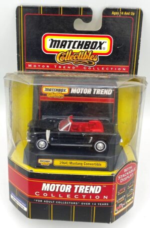 1964 Mustang Convertible Motor Trend Adult Collectors Contemporary Cars & Trucks “Matchbox Collection Series Vehicle #3 of #6 “Black w/Stackable Display” “Rare-Vintage” (1999) 