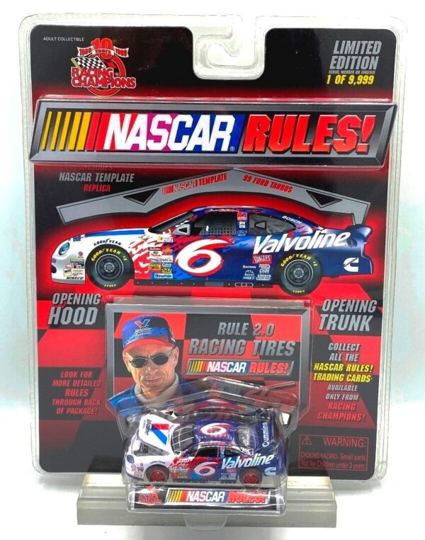 1999 Nascar Rules! ('99 Ford Taurus) Valvoline #6 Ltd Ed (1)