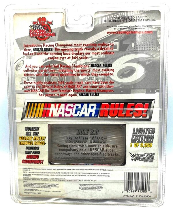 1999 Nascar Rules! ('99 Ford Taurus) Valvoline #6 Ltd Ed (9)