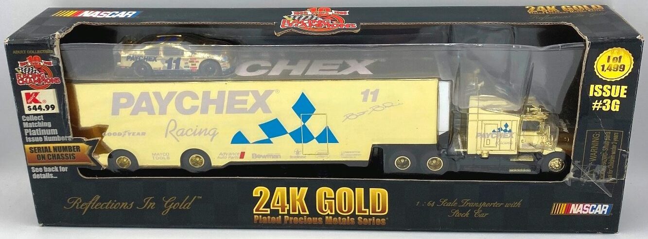 1999 Nascar Reflections In Gold Edition Brett Bodine #11 Paychex