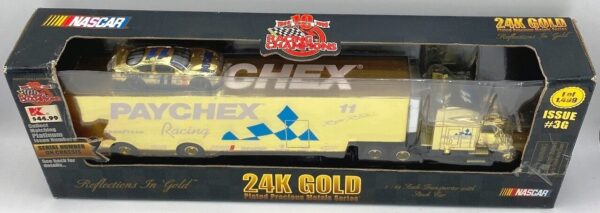 1999 Reflection In Gold Transporter with Stock Car #11 Paychex (2)