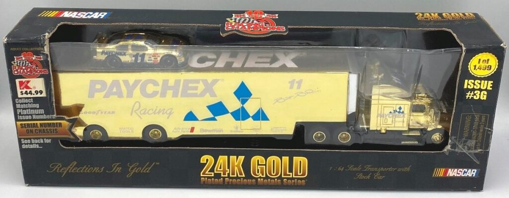 1999 Reflection In Gold Transporter with Stock Car #11 Paycheck (3)