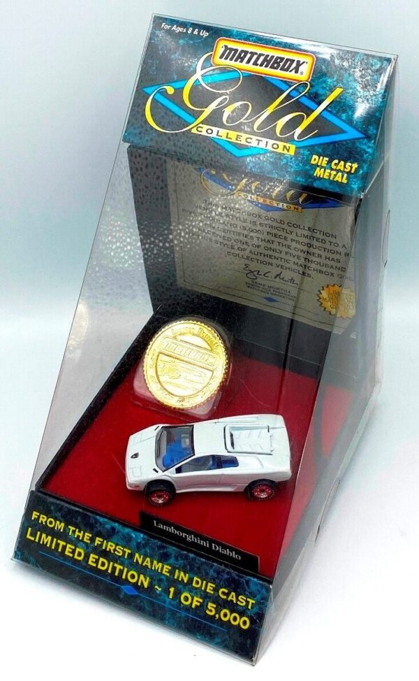 1996 Gold Lamborghini Diablo (Limited Edition) Matchbox (4)