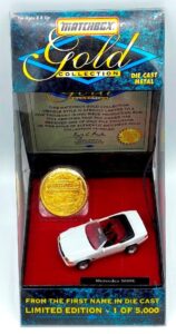 1996 Gold Mercedes 500SL (Limited Edition) Matchbox) (2)