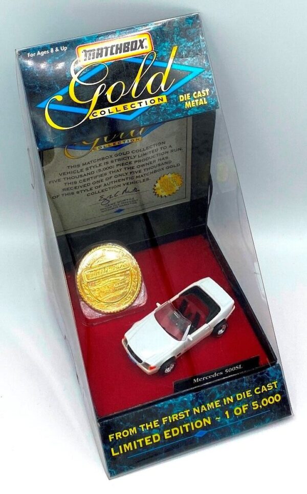 1996 Gold Mercedes 500SL (Limited Edition) Matchbox) (3)