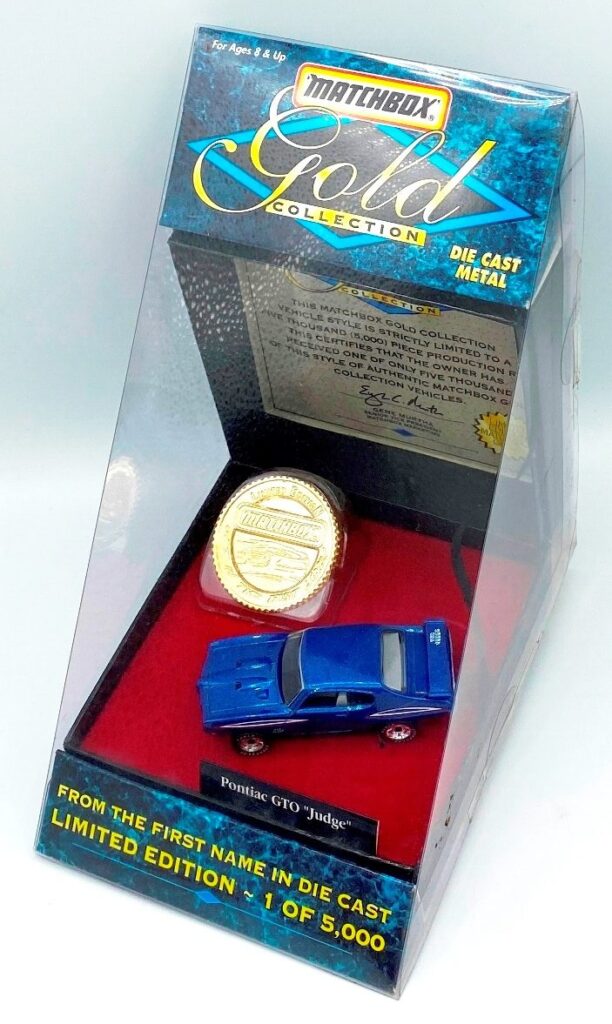 1996 Gold Pontiac GTO Judge (Limited Edition) Matchbox) (3)