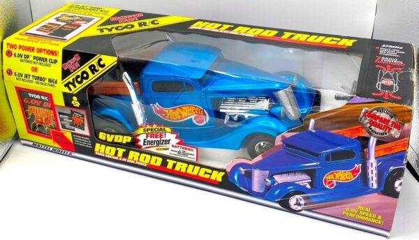 Tyco R/C Hot Rod Truck Radio Control 6.0 VDP 27 MHZ Mattel Wheels (“Maximum Heat! "Precision Engineered" Two Power Options Plus 6.0 VDP Power Clip”) Mattel Wheels R/C Vehicle Box Set “Rare-Vintage” (1998) 