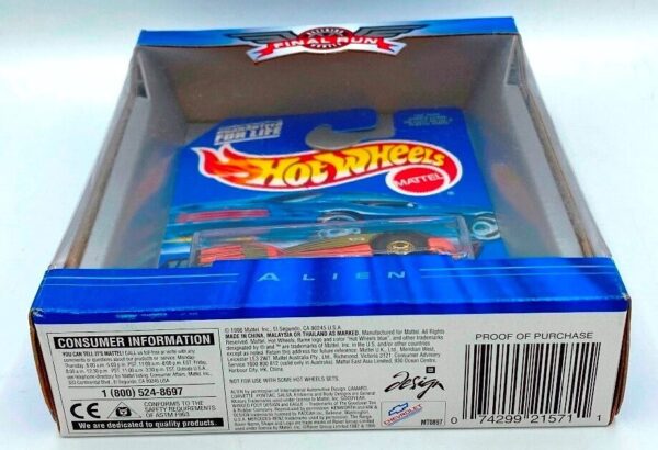1999 Final Run Alien (Hotwheels Retiring Models Card #12 of 12) (6)