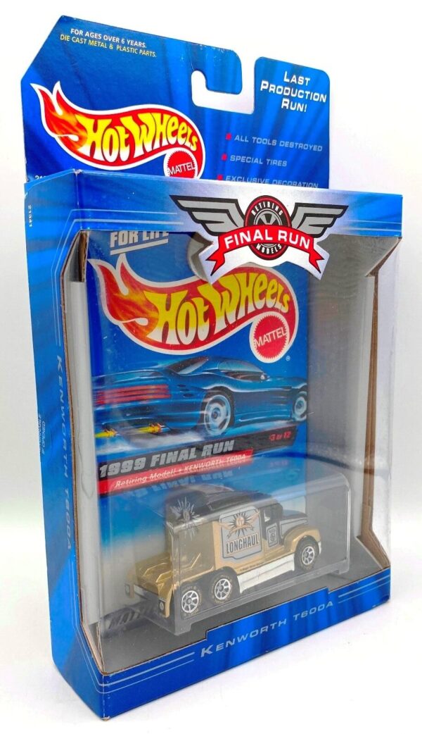 1999 Final Run Kenworth 600A (Hotwheels Retiring Models Card #3 of 12) (4) 1999 Final Run Kenworth 600A (Hotwheels Retiring Models Card #3 of 12) (4)