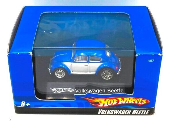 2007 Hotwheels Mini Box (Volkswagen Beetle) (Blue & White) (2)