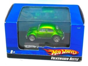 2007 Hotwheels Mini Box (Volkswagen Beetle) (Metallic Green) (1)