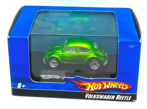 2007 Hotwheels Mini Box (Volkswagen Beetle) (Metallic Green) (1)