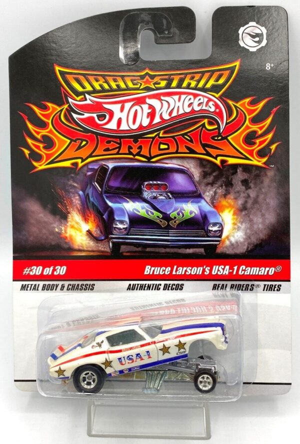 2009 Bruce Larson's USA-1 Camaro (Hotwheels's Drag Strip Demons Card #30-30) (1) 2009 Bruce Larson's USA-1 Camaro (Hotwheels's Drag Strip Demons Card #30-30) (1)