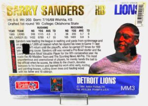 1994 Action Packed NFL Deluxe Mammoth Card #MM3 Barry Sanders (2)