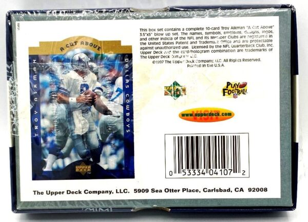 1997 Upper Deck NFL Football Cards Troy Aikman (A Cut Above) (6) 1997 Upper Deck NFL Football Cards Troy Aikman (A Cut Above) (6)