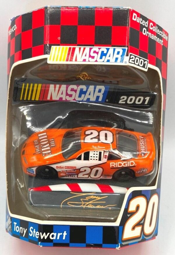 2001 Tony Stewart “wGold Signature Mount” Dated Collectible Ornament (3)