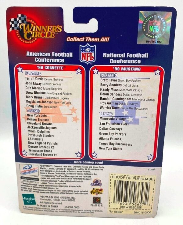 ’99 Corvette AFC Drew Bledsoe #11 New England Patriots (6) ’99 Corvette AFC Drew Bledsoe #11 New England Patriots (6)