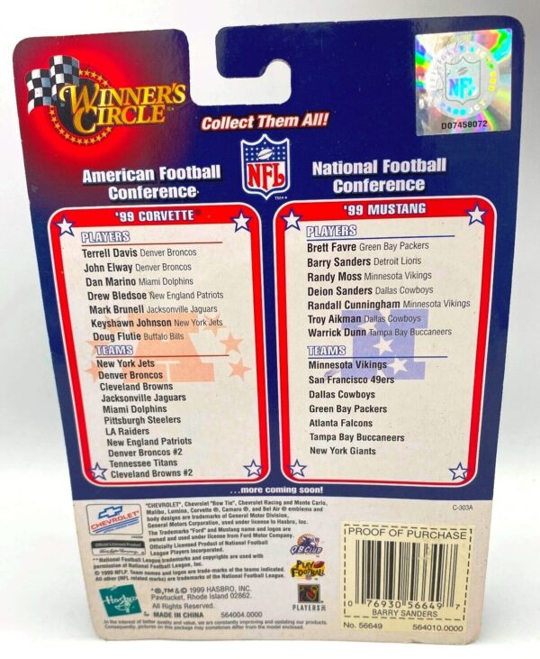 ’99 Mustang NFC Barry Sanders #20 Detroit Lions (7)