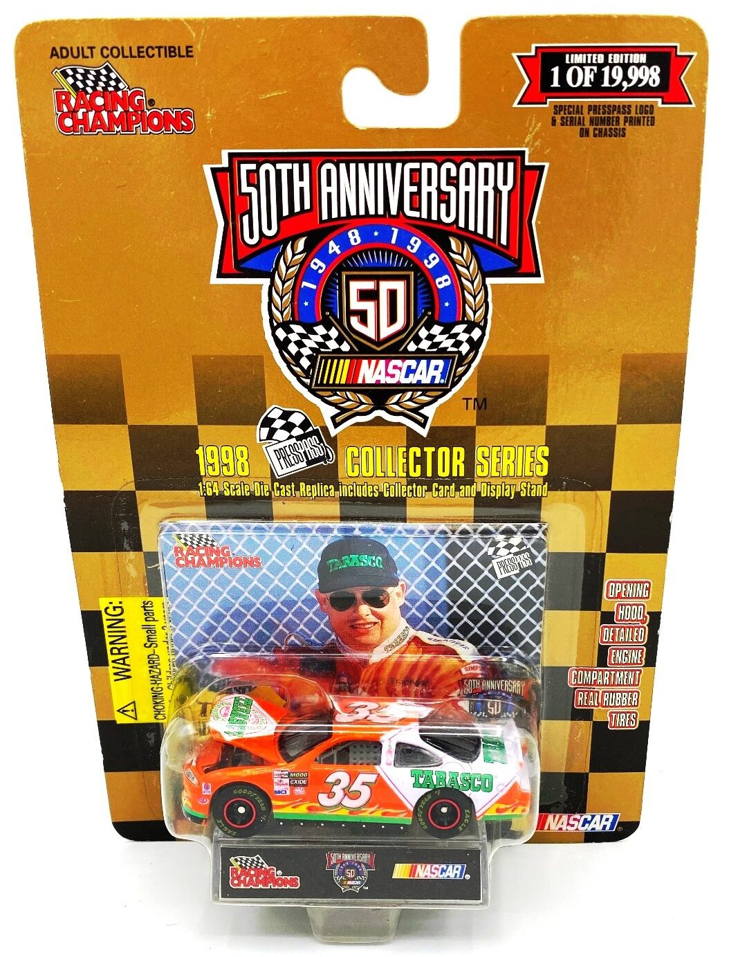 Vintage Press Pass Nascar Tabasco 35 Grand Prix 50th Anniversary