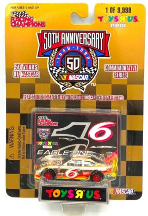 Vintage Nascar Exclusive TOYS R US Limited Editon 50th Anniversary Commemorative Series 1:64 Scale Die-Cast Replicas Racing Champions "Rare-Vintage" (1998)