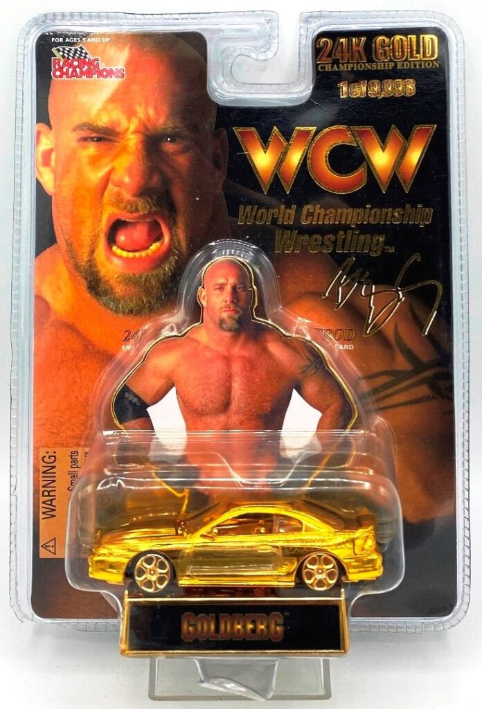 1998 WCW 24K Gold Nitro-Streetrods Goldberg (Ford Cobra) (1)