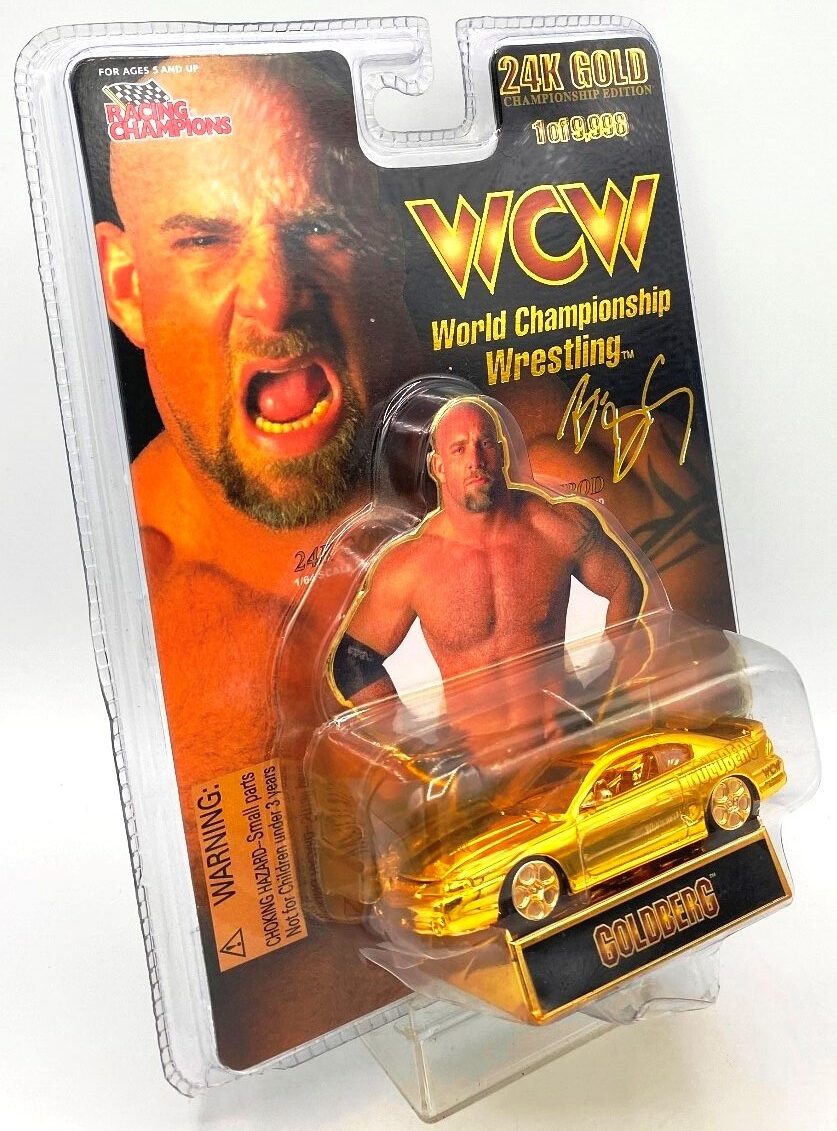 WCW 24K Gold Nitro-Streetrods Goldberg (Ford Cobra) Championship