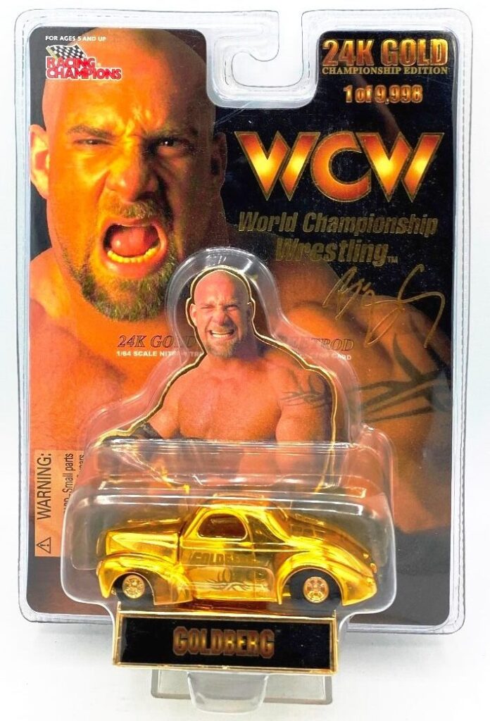 1998 WCW 24K Gold Nitro-Streetrods Goldberg (Ford Coupe) (1)