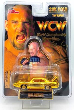 Vintage WCW 24K Gold Goldberg Nitro-Streetrods Championship Edition 1:64 Scale Die-Cast Replicas Racing Champions "Rare-Vintage" (1998)