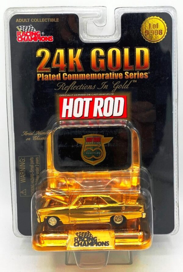 1998 24K Reflections In Gold HOT ROD (Chevy Nova) 50th Anniv (1)
