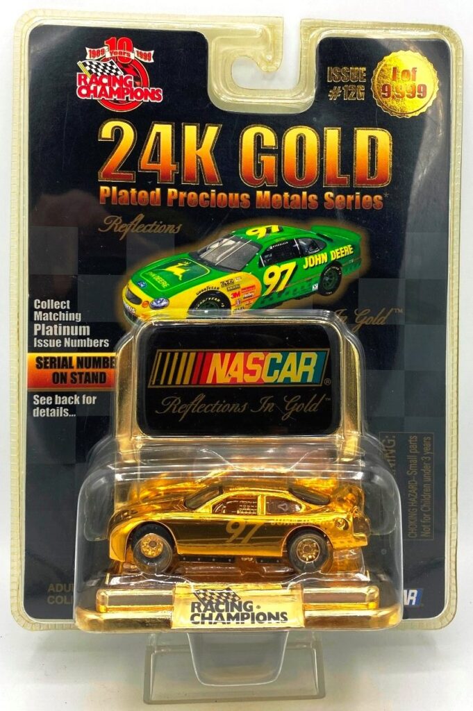 1999 Nascar 24K Gold Reflections In Gold John Deere #97 Ford Taurus (1)