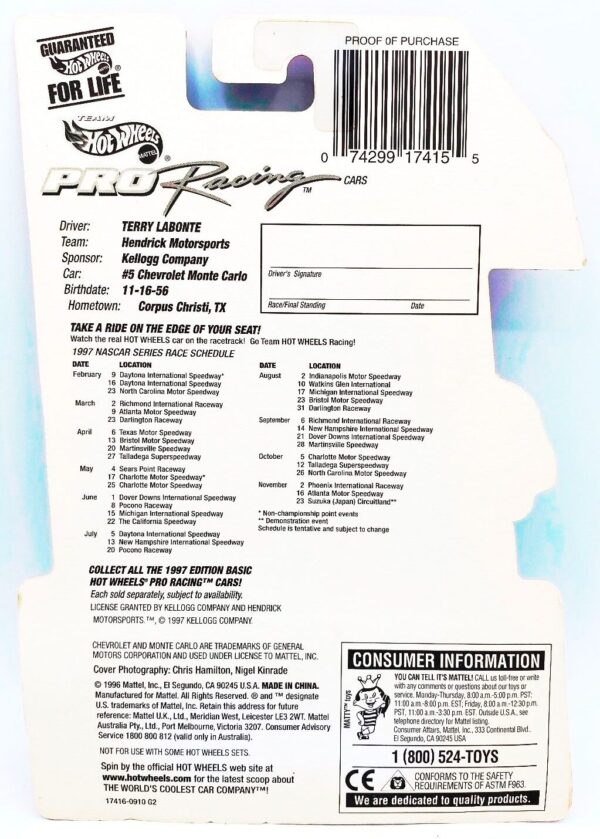 1997 Ed TPR Terry Labonte #5 Kellogg (5) 1997 Ed TPR Terry Labonte #5 Kellogg (5)